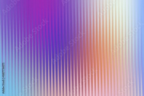Fototapeta Abstract vertical ribbed pattern with a dreamy purple and blue gradient, creating a soft, ethereal, and futuristic visual