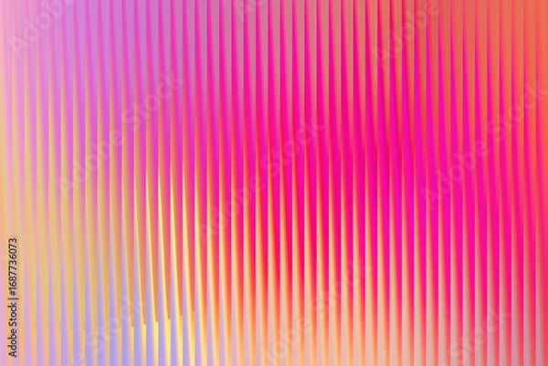 Fototapeta Vibrant abstract background with vertical ribbed texture in a striking pink and orange gradient, evoking energy and passion