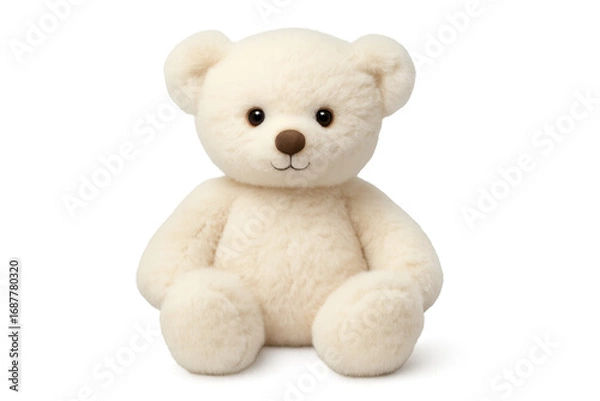 Obraz Cute teddy bear sitting on transparent background