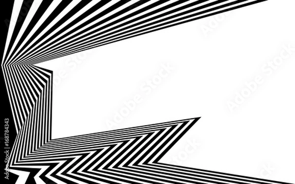 Obraz black and white stripe line pattern abstract graphic