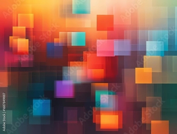 Obraz geometric abstract image of a small cube