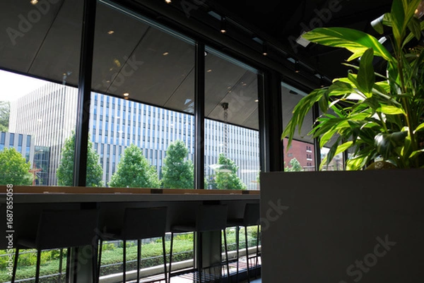 Obraz サードプレスノマドカフェと植物