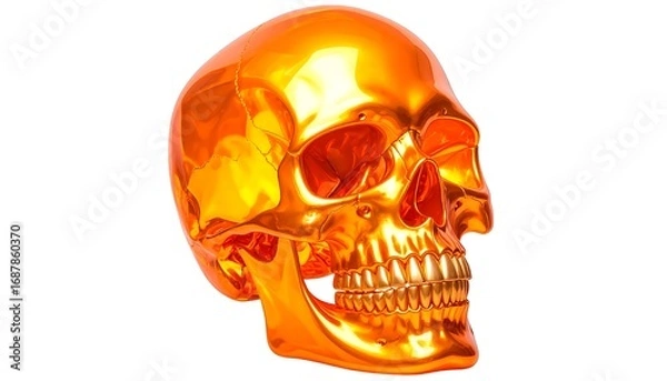 Obraz Polished orange skull