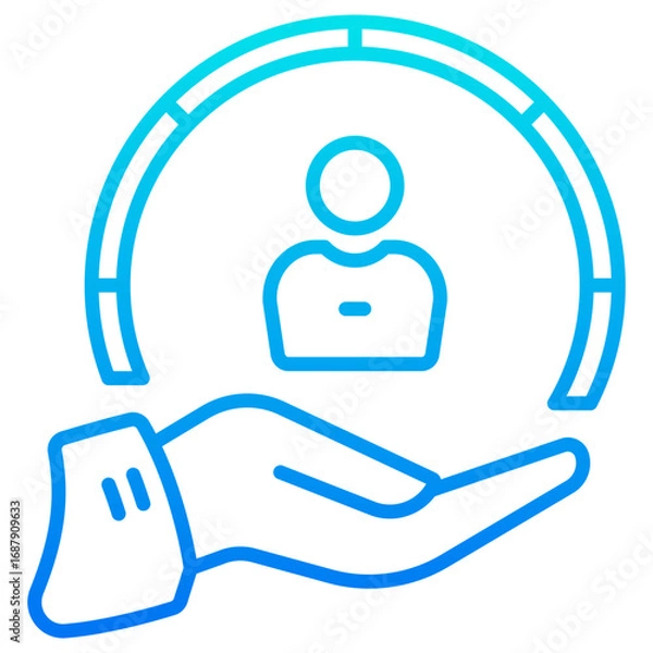 Obraz customer service gradient icon