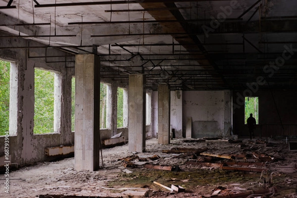 Fototapeta Ukranian grocery store in Pripyat, 30 years after the catastrophe