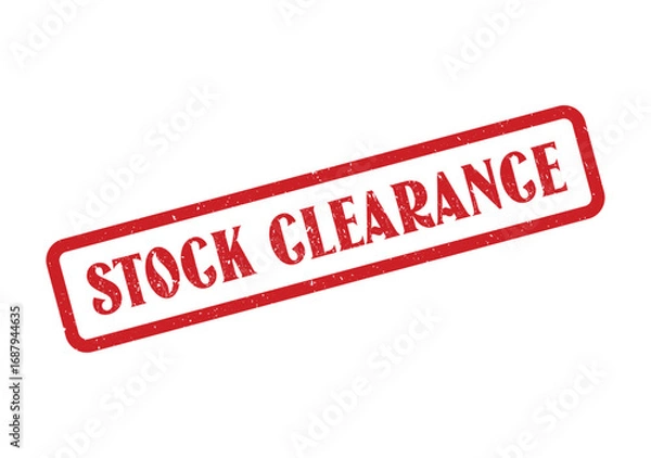Fototapeta A red Stock Clearance stamp conveys a message of sales and discounts