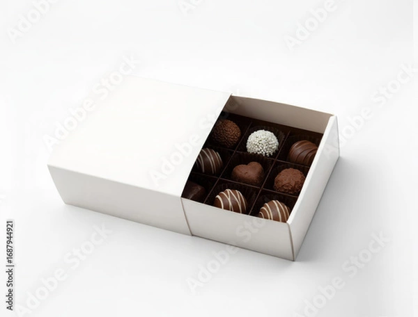 Obraz Gift box with white bow on white background