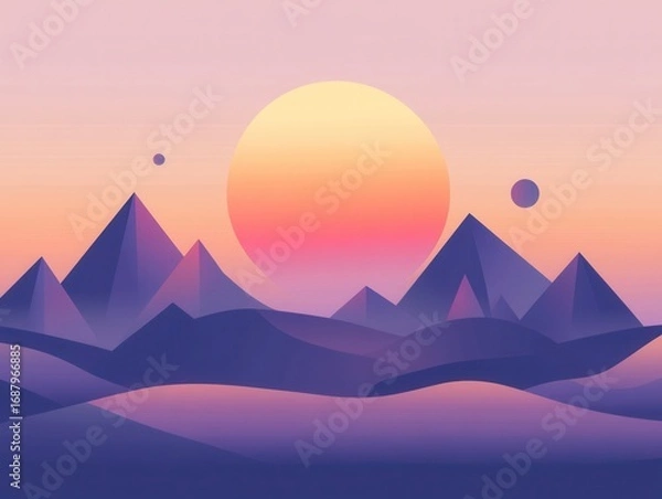 Fototapeta premium quality image of Abstract simple gradient geometric background Vector illustration