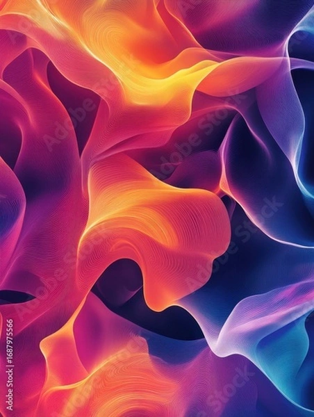 Fototapeta flawless visual of Gradient abstract colorful background