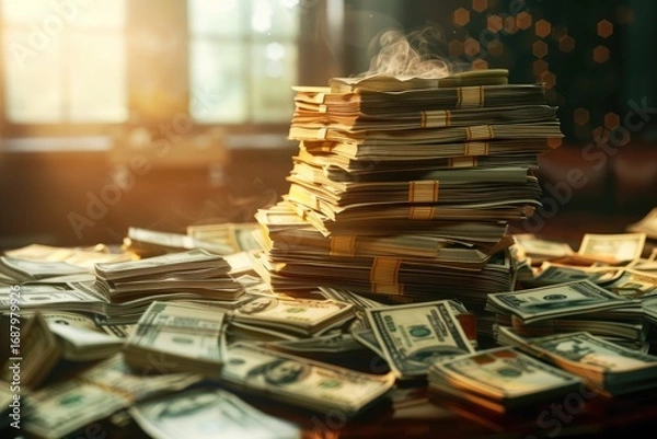 Fototapeta High Quality Visual of Investment Money High Quality Realistic Image