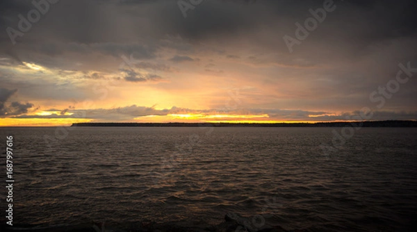Fototapeta Sunrise over Point Mackenzie, Alaska