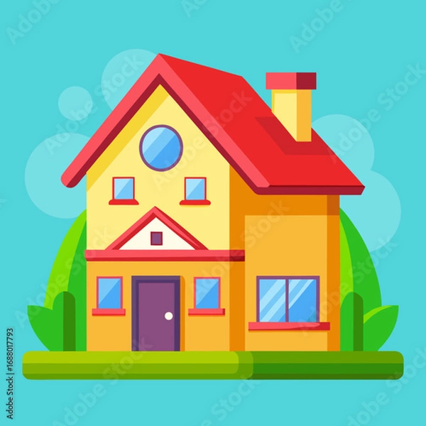 Obraz cute home vector