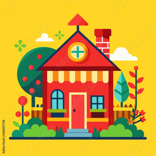 Obraz cute home vector