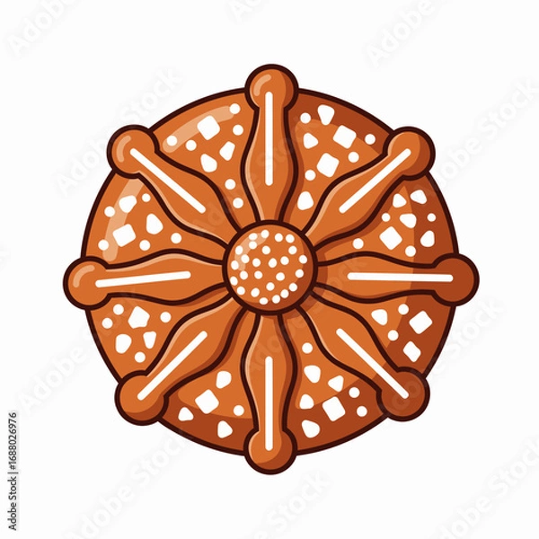 Fototapeta Colorful bouquet of marigold flowers, decorated with Day of the Dead skulls and papel picado, festive and symbolic.