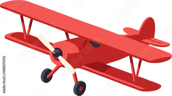 Obraz Toy airplane soars with propeller