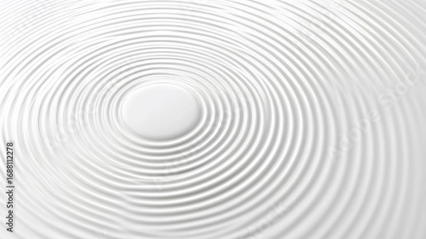 Fototapeta Abstract White Water Ripples Circular Pattern Texture Background