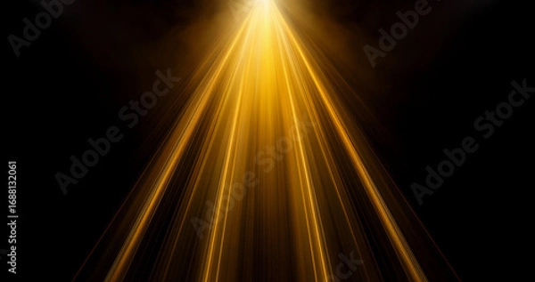 Obraz Overlays, overlay, light transition, effects sunlight, lens flare, lights leaks. High-quality stock image of sunrays effects, yellow flare glow isolated on black background for design. Generative AI 