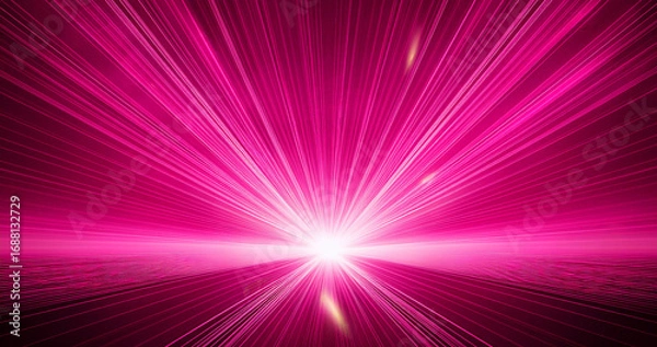 Fototapeta Overlays, overlay, light transition, effects sunlight, lens flare, lights leaks. High-quality stock image of sunrays, pink flare glow isolated on black background for design. Generative AI 