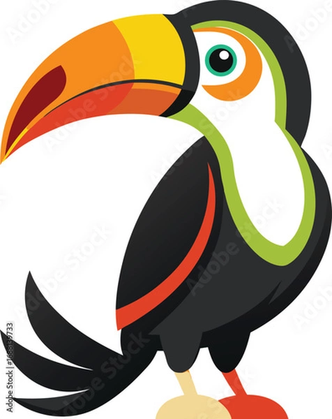 Fototapeta Toucan Decorative Beak Style Icon