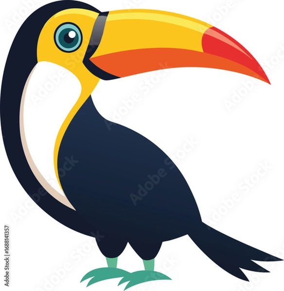 Fototapeta Toucan With Large Beak Side View