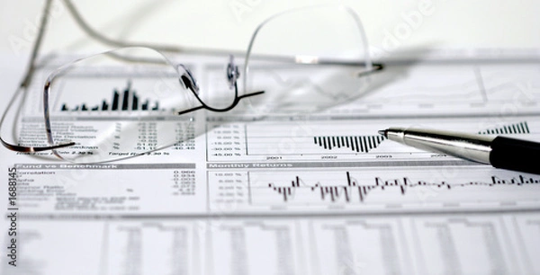 Obraz wykresy, finanse i analizy