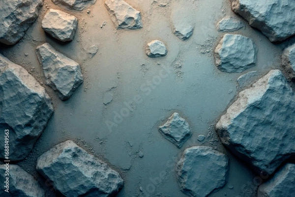 Obraz Realistic Grey Wall with rocky texture Background