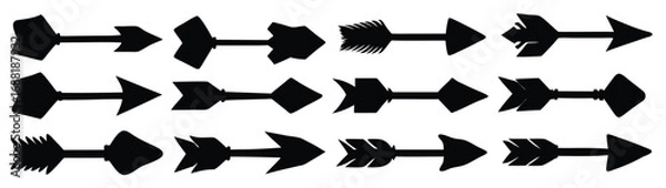 Fototapeta arrows set isolated on white background for graphic design