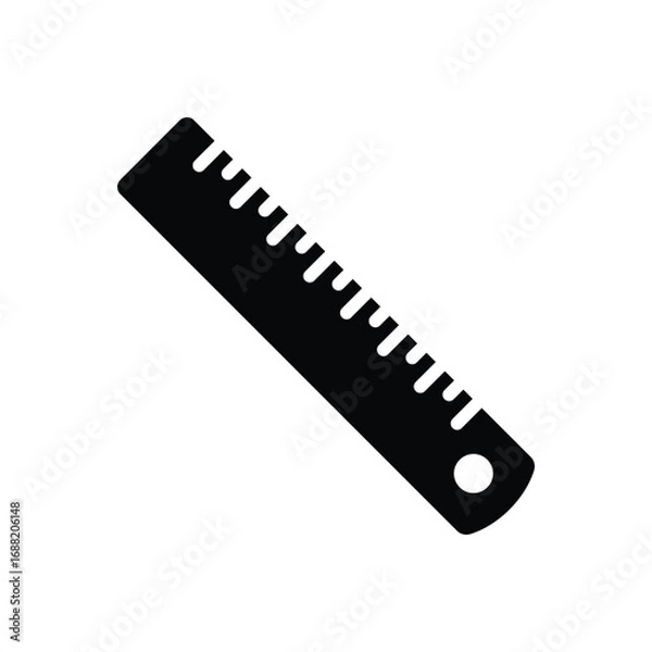 Fototapeta Black solid icon for ruler