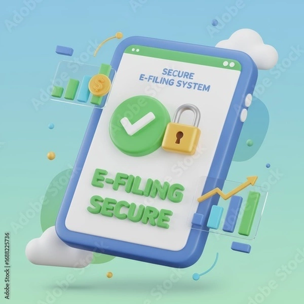 Fototapeta Secure e filing for peace of mind