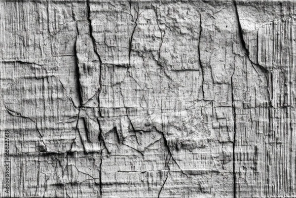 Obraz Cracked, gray wood texture