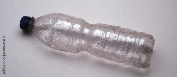 Obraz Used plastic water bottle on a light surface