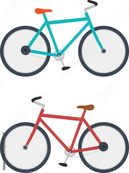 Obraz シンプルなロードバイク自転車のイラスト