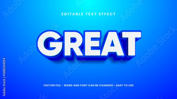 Fototapeta great 3d editable text effect