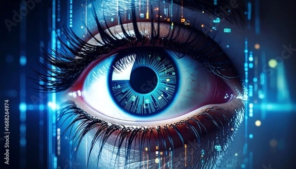 Fototapeta Close-up digital eye