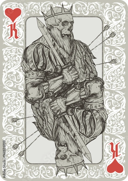 Obraz Dead King Playing Cart