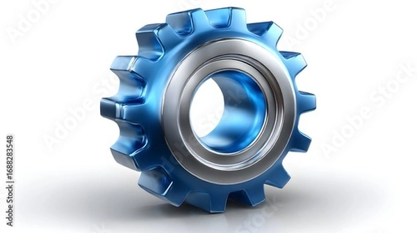 Obraz 3d gear isolated on white