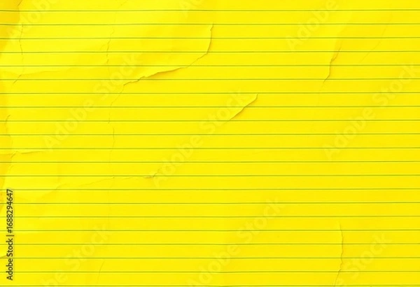 Obraz Crumbled yellow lined paper, texture visible, ready for notes,  letter,  vintage