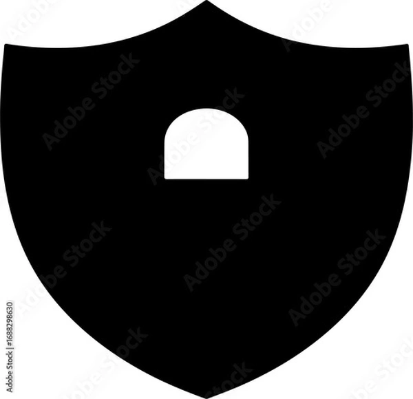 Fototapeta vector black button with a warning sign