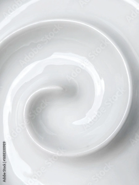 Fototapeta White abstract swirl background with smooth texture and minimal design for modern layouts