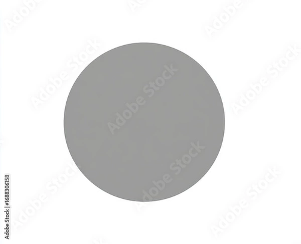 Fototapeta Plain light gray circle on white background