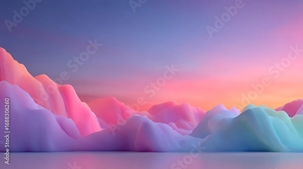 Fototapeta Heavenly glowing pastel cloud formations high resolution image