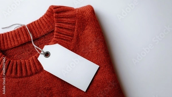 Obraz Orange sweater with tag