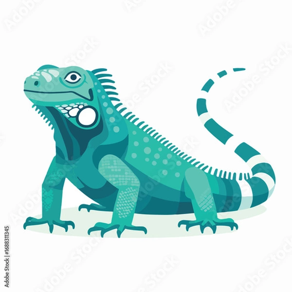 Fototapeta iguana lizard illustration