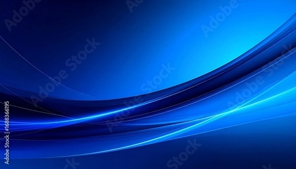 Obraz Abstract flowing blue design