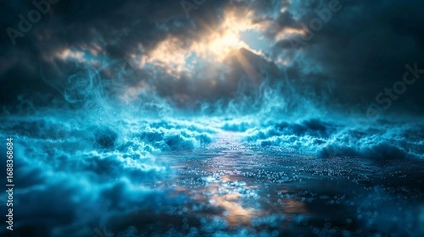 Fototapeta abstract background with clouds