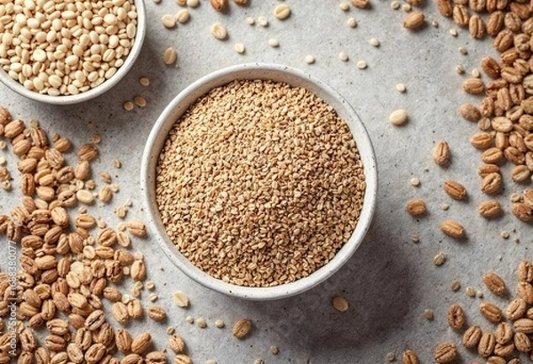 Fototapeta copy space surrounded by cereals