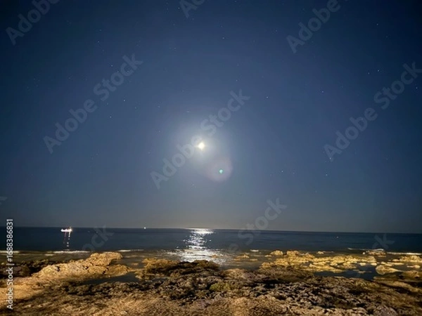 Obraz moon over the sea