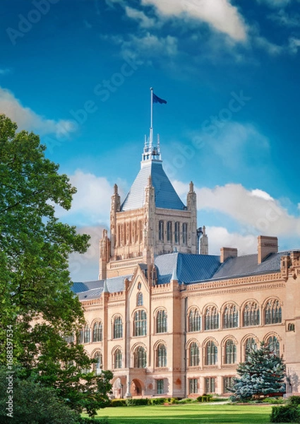 Fototapeta 伝統ある大学のような雰囲気をもつ建物