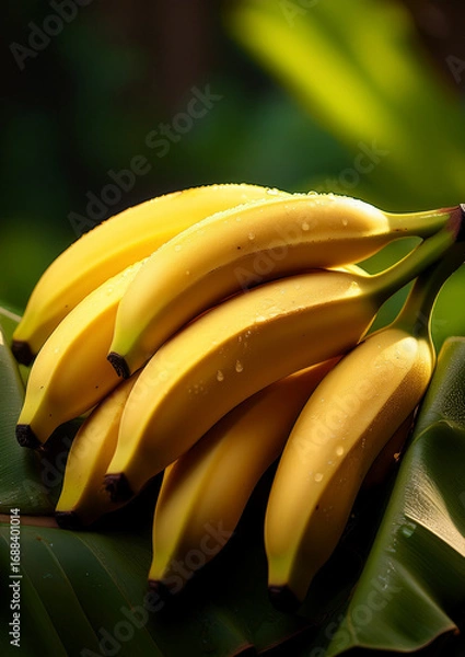 Fototapeta 新鮮で美味しそうなバナナ