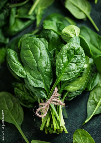Fototapeta 新鮮で美味しそうな「ホウレンソウ」